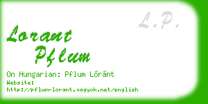 lorant pflum business card